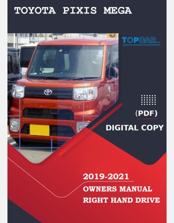 toyota pixis mega 2019 2020 2021 owners manual in english